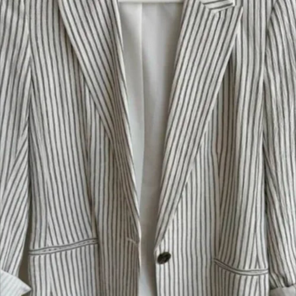 H&M striped blazer women's